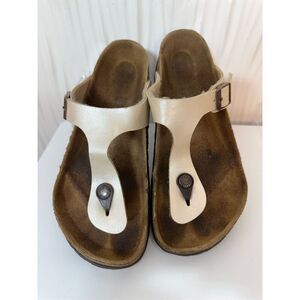 Birkenstock Gizeh Birko-Flor - Graceful Pearl White